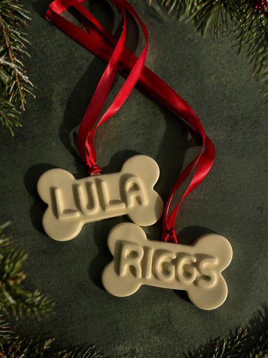 Dog Bone Christmas Ornament - Custom
