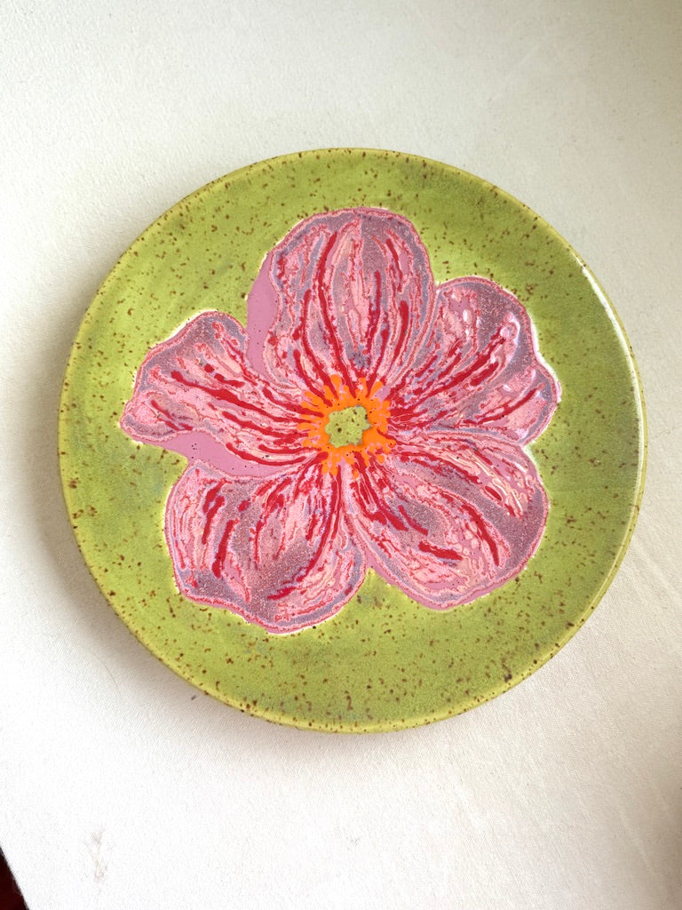 Spring Ceramic Flower Canvas