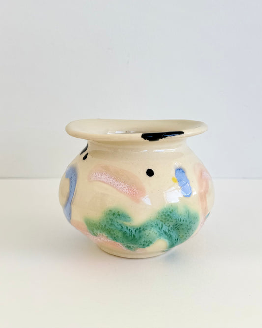 Watercolor Vase Mini White