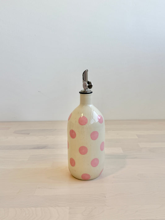 Pink Polka Dot Oil Bottle