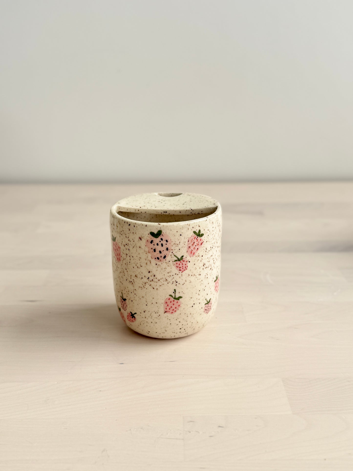 PRE ORDER - Pink Strawberry To-Go Mug