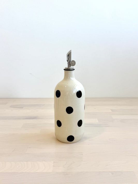 Black Polka Dot Oil Bottle